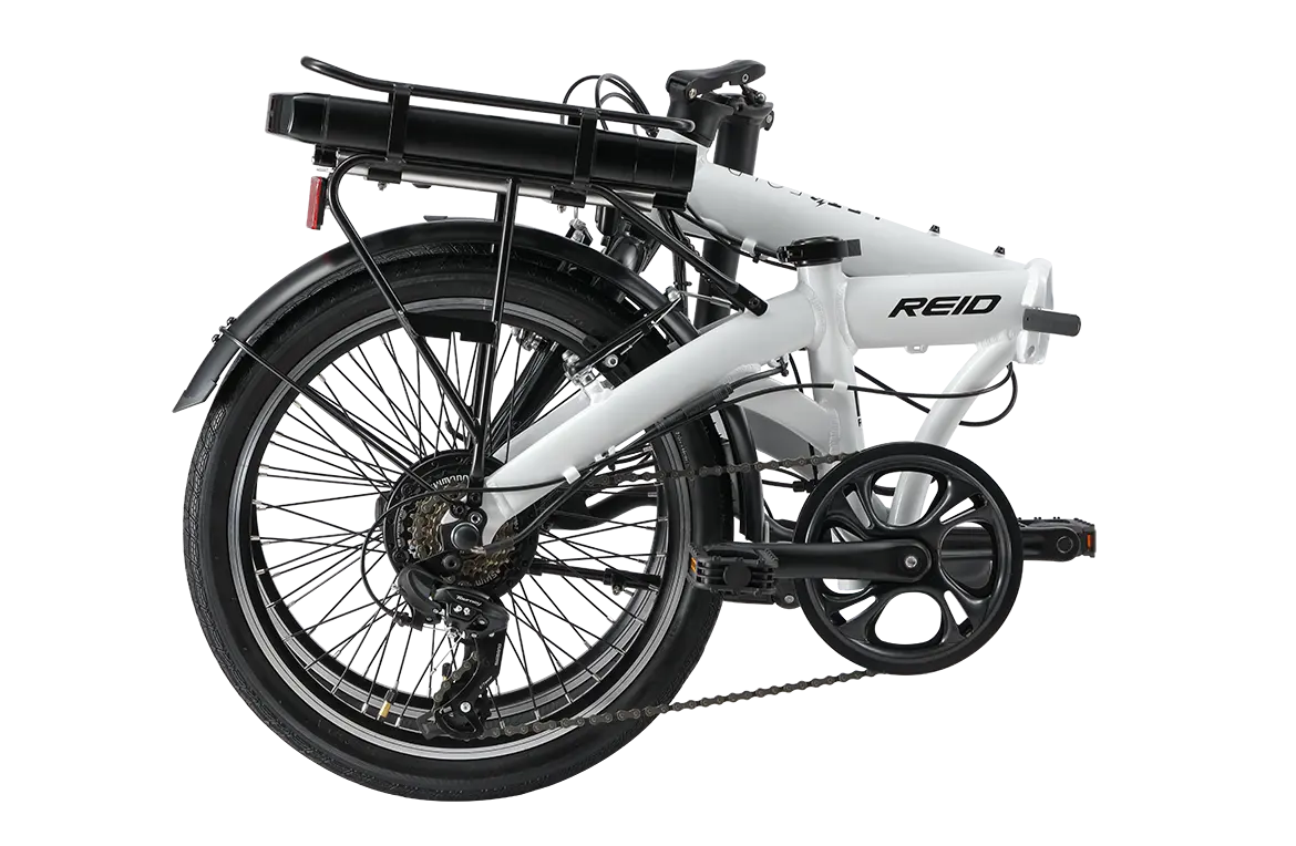 Reid Let’s Fold MY25 electric bike in its folded configuration
