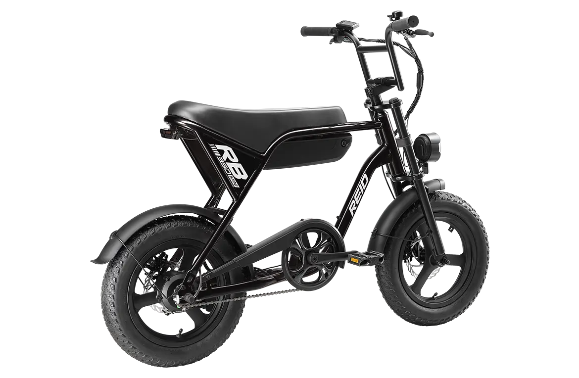 Reid RB350 Mini MY26 electric bike in Black, angled view